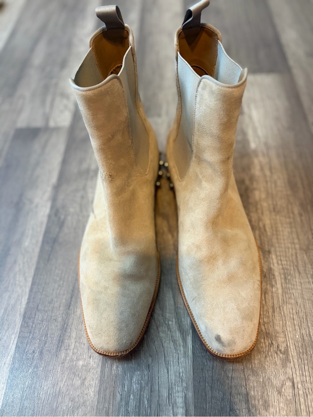 Suede Studded Accents Chelsea Boots - Picture 3 of 11